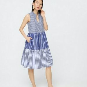 NWOT J Crew  Blue / White Mixed Stripe Sleeveless